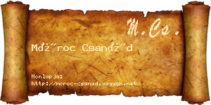 Móroc Csanád névjegykártya